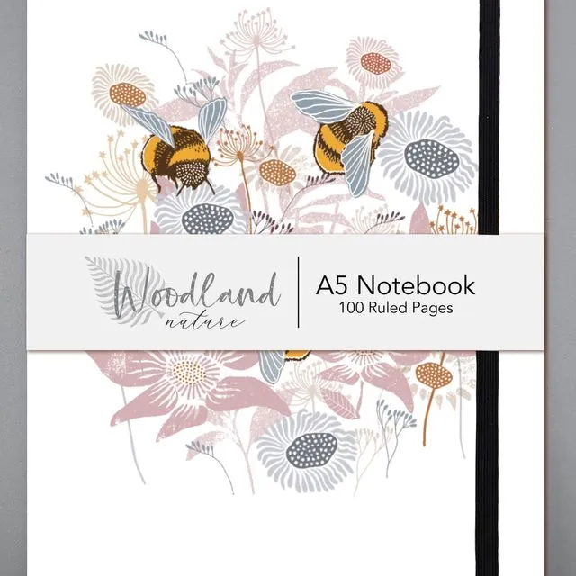 Stationery A5 Notebook - Woodland Bees -WGW4