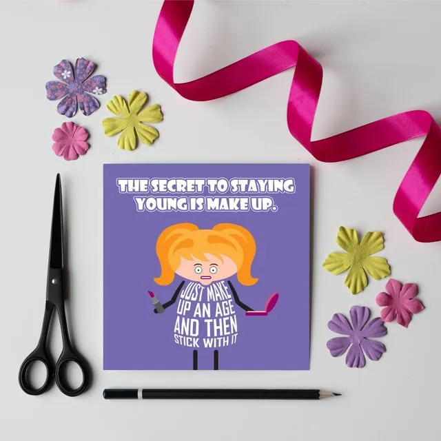 Make up card - Funny birthday card for her