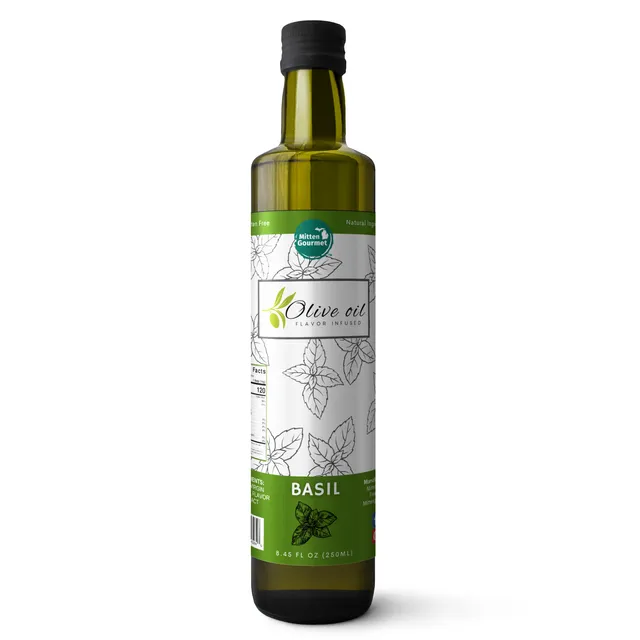 Small Batch Extra Virgin Olive Oil - Basil Infused (Case of 6)