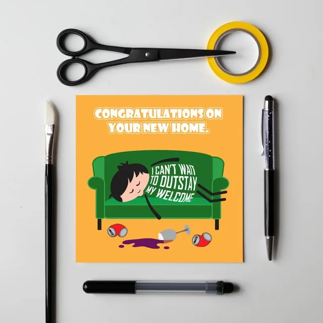 Congratulations on your new home card - funny new home card