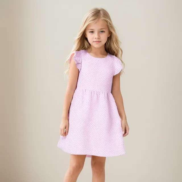 KIDS White & Pink Heart Flutter-Sleeve Dress Multi-sizes pack