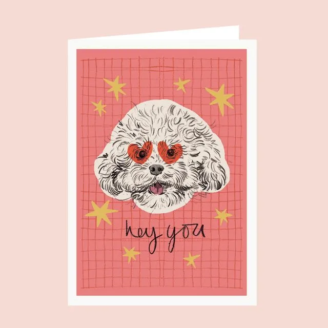 Hey You Dog Valentine's Card