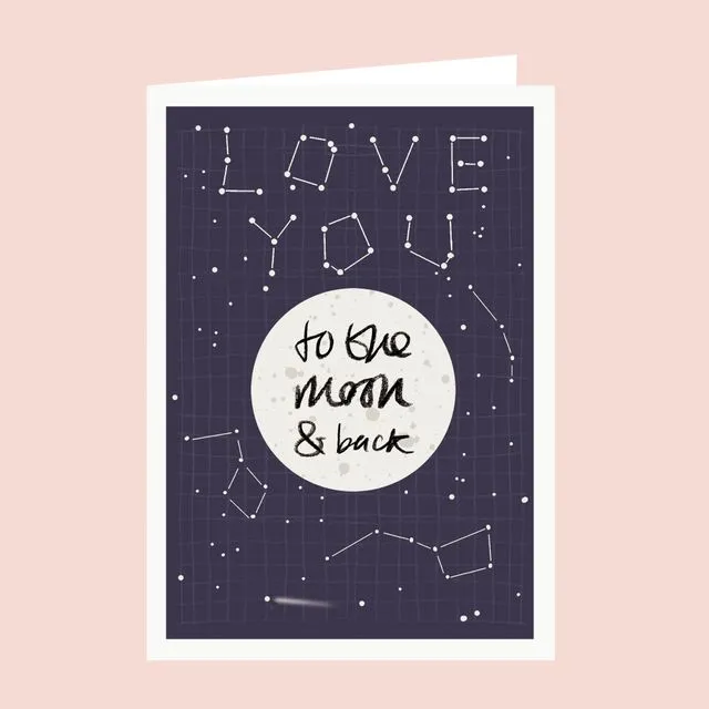 Love you to the Moon Card