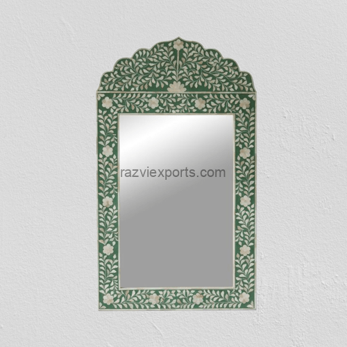 Black Mother Of Pearl Mirror | Mop Wall Mirror