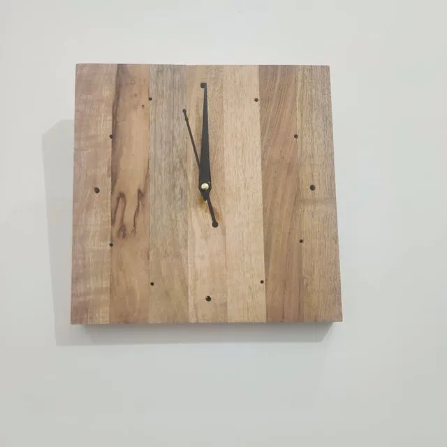 Buy a Wooden Square Desk and hanging Clock- Razvi Exports