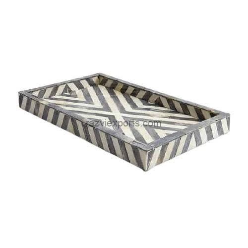 Buy Indian Handcrafted Bone Inlay Tray At Lowest Price