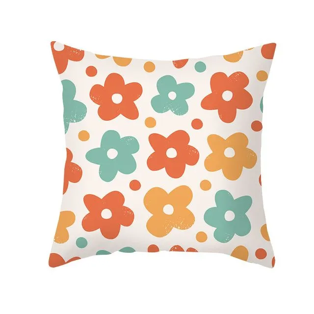 Simple floral print pillowcase cushion cover - TPR435-1