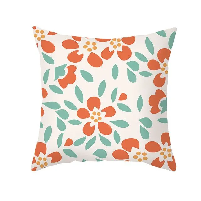 Simple floral print pillowcase cushion cover - TPR435-2