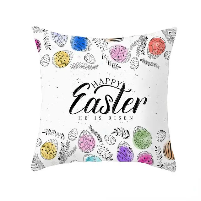 Easter pillowcase Rabbit Easter egg peach skin print pillowcase - TPR141-35