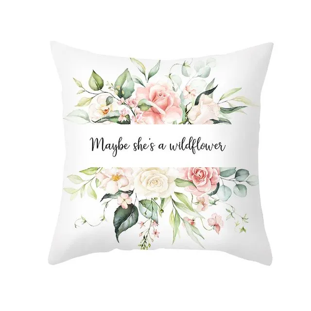 Simple floral pillowcase peach skin printed home pillowcase - TPR460-2