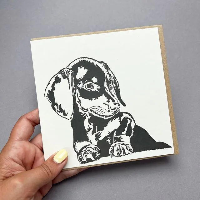 Dachshund Puppy Card