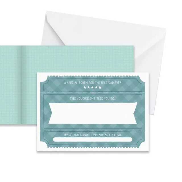 Blank Make-Your-Own Voucher Greeting Card for Dad