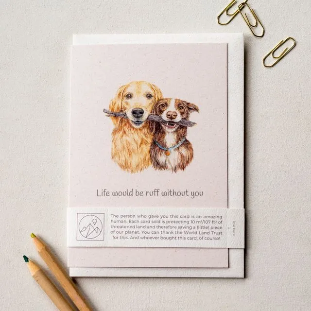 Cute Dogs Eco-friendly Valentine's Day Card