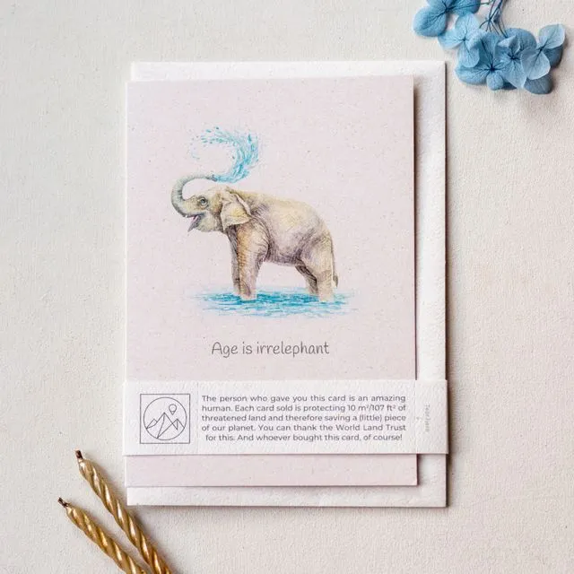 'Age is irrelephant' Give Back Birthday Card