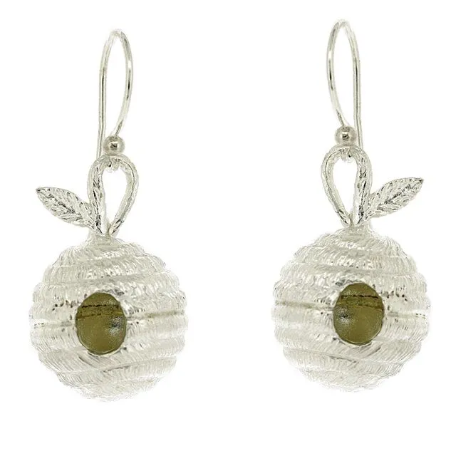 Sterling Silver Beehive Earrings with and Presentation Box