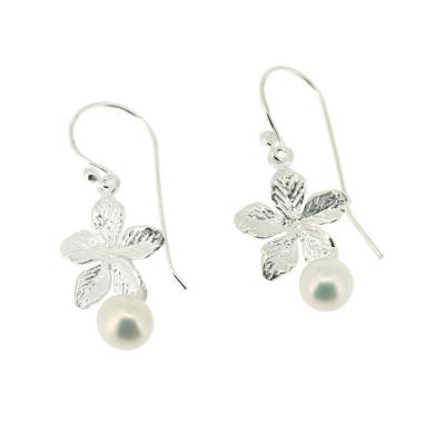 Sterling Silver Flower with Pearl Earrings with and Presentation Box (Copy)