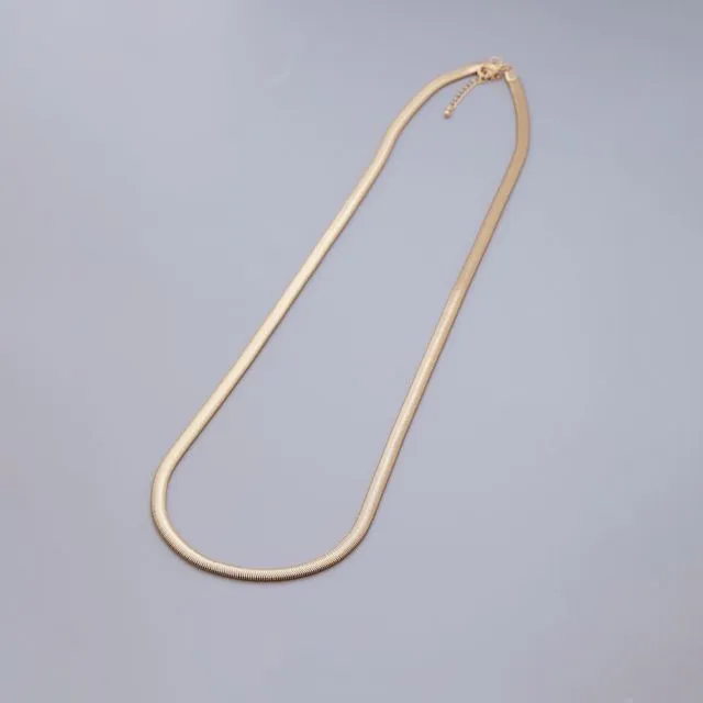 Timeless soft serpentine bone chain necklace - 4.2mm wide