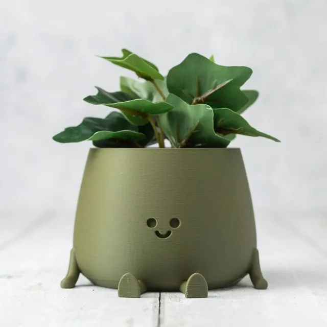 Happy Pot Matte Green - Small
