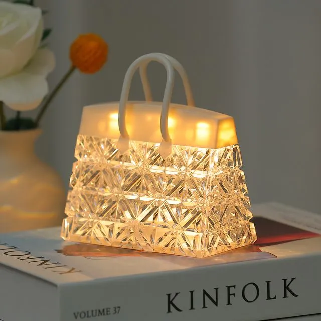 Acrylic crystal handbag night light bedside atmosphere table lamp