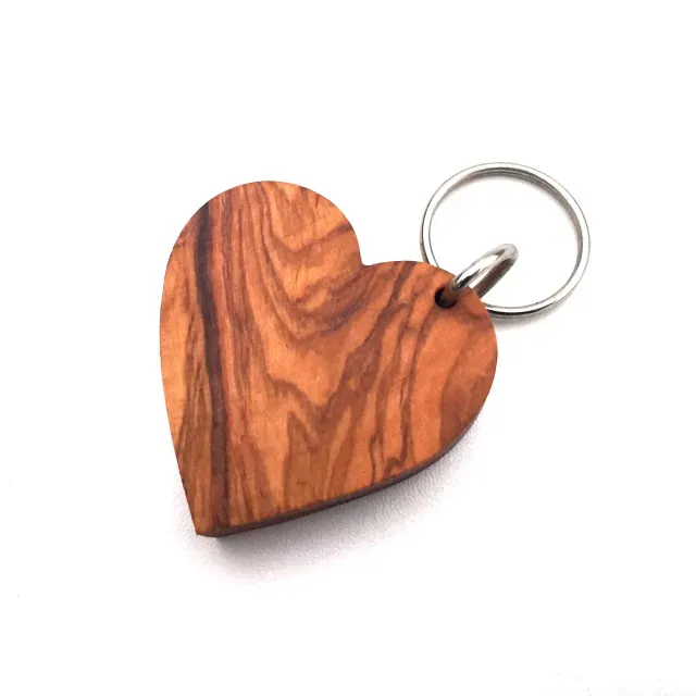 Heart Keychain made of olive Wood