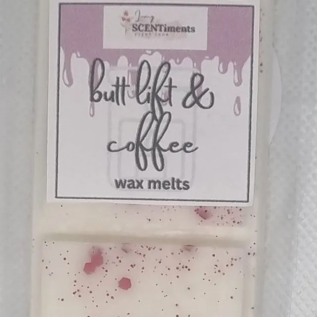 Butt lift & Coffee Wax melt snap bars x6