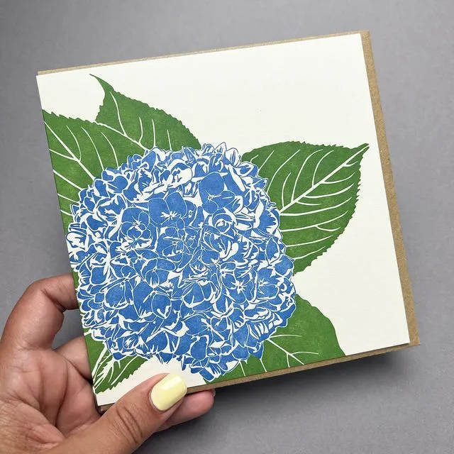 Blue Hydrangea Card