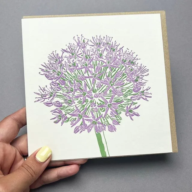 Purple Allium Card