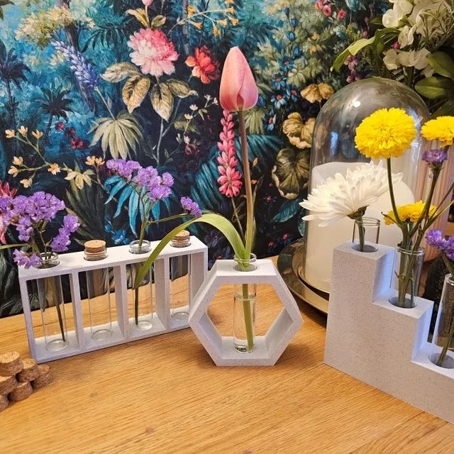 4 Rack Mini Vases Propagator Plant Pots