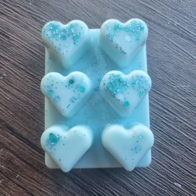 Sunday Cuddles Heart shaped 6 block Wax melts x3