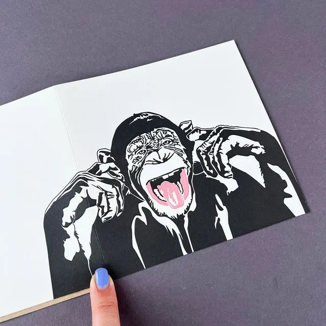 Chimpanzee Card