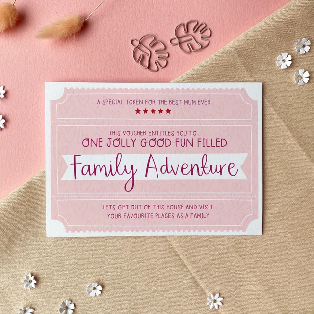Family Adventure Voucher – Mother’s Day Greeting Card