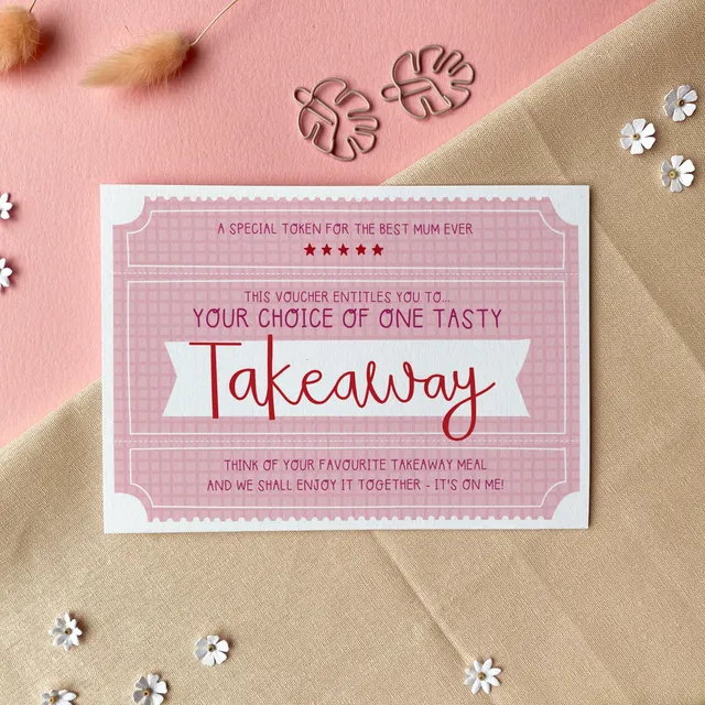 Takeaway Voucher – Mother’s Day Greeting Card