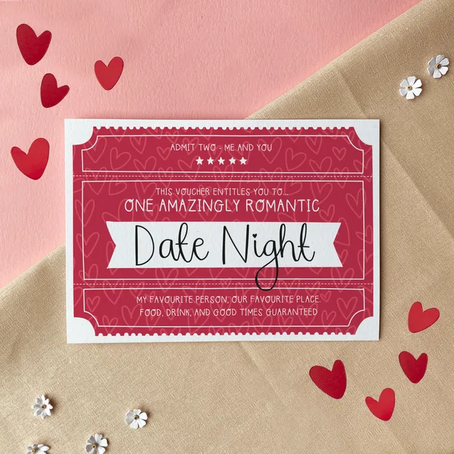 Date Night Voucher – Valentine’s Day Greeting Card