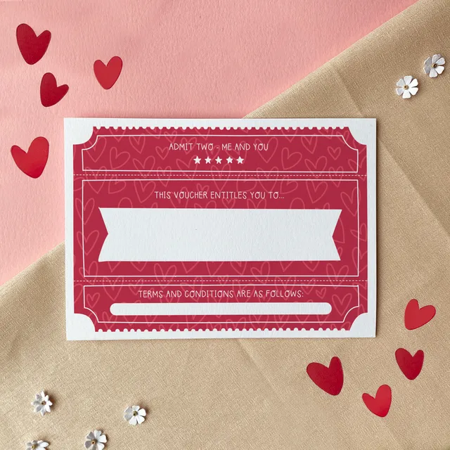 Blank Make-Your-Own Voucher – Valentine’s Day Greeting Card