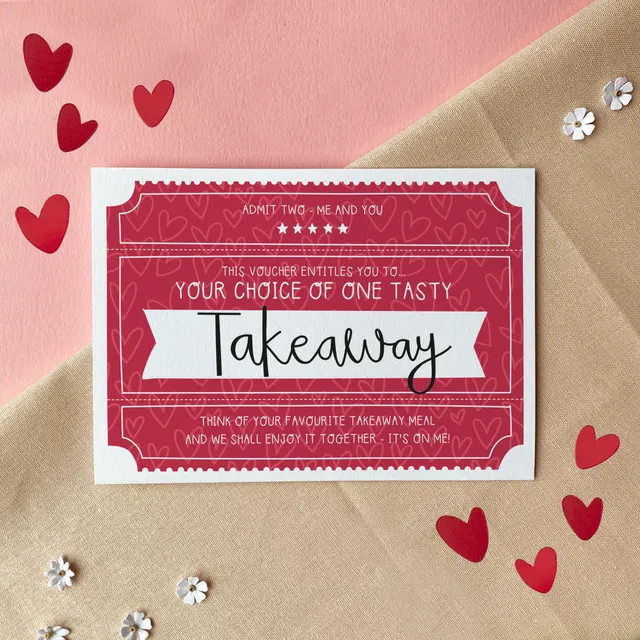 Takeaway Voucher – Valentine’s Day Greeting Card