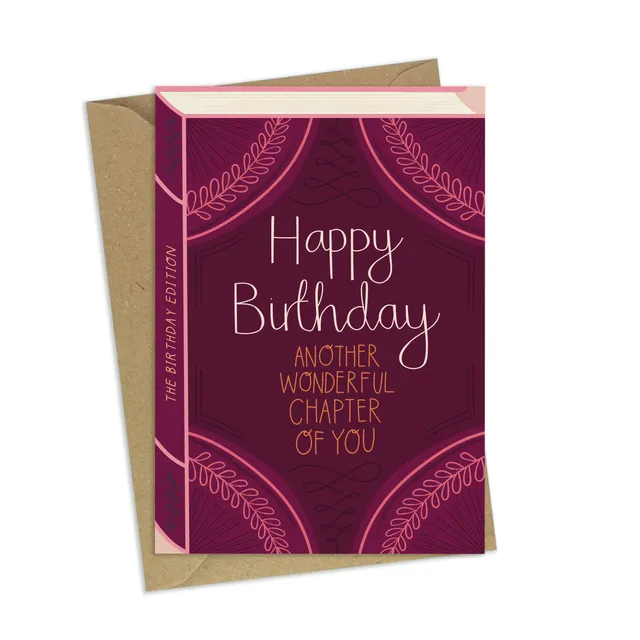 Another Wonderful Chapter of You – Luxury Book Birthday Greeting Card