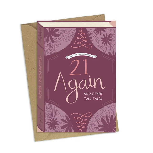 21 Again – Luxury Book Birthday Greeting Card