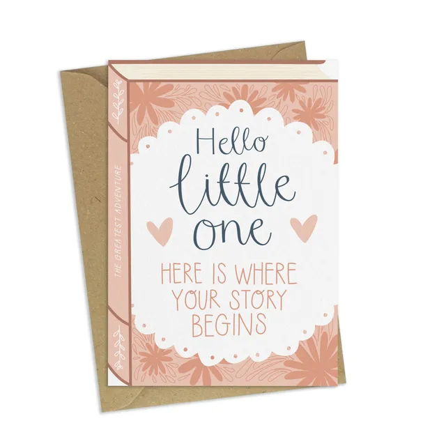 Hello Little One – Luxury Baby Book Greeting Card