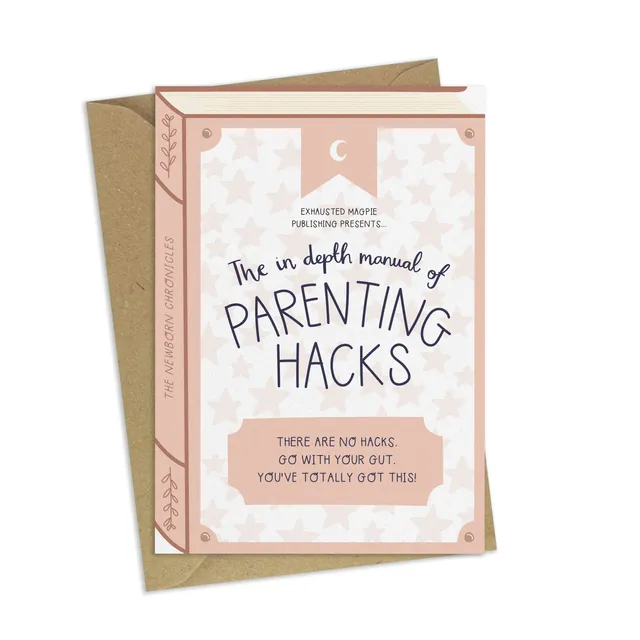 Parenting Hacks – Luxury Baby Book Greeting Card
