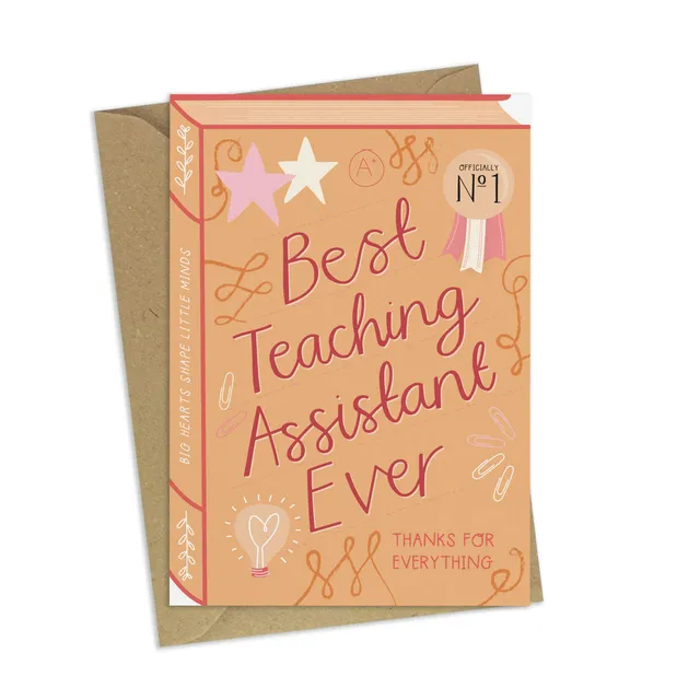 Best Teaching Assistant Ever – Luxury Book Greeting Card