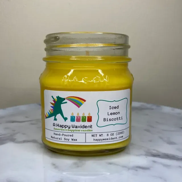 Iced Lemon Biscotti Handpoured Soy Candle