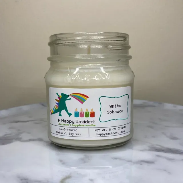 White Tobacco Handpoured Soy Candle