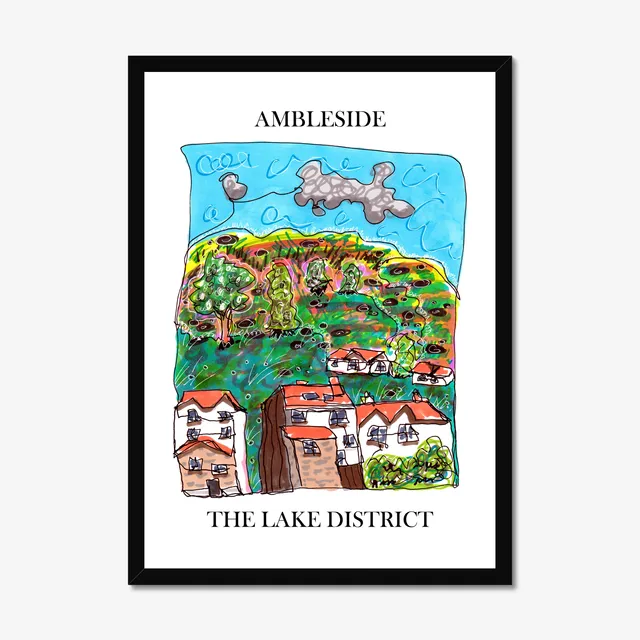 Ambleside, Lake District Art Print A4