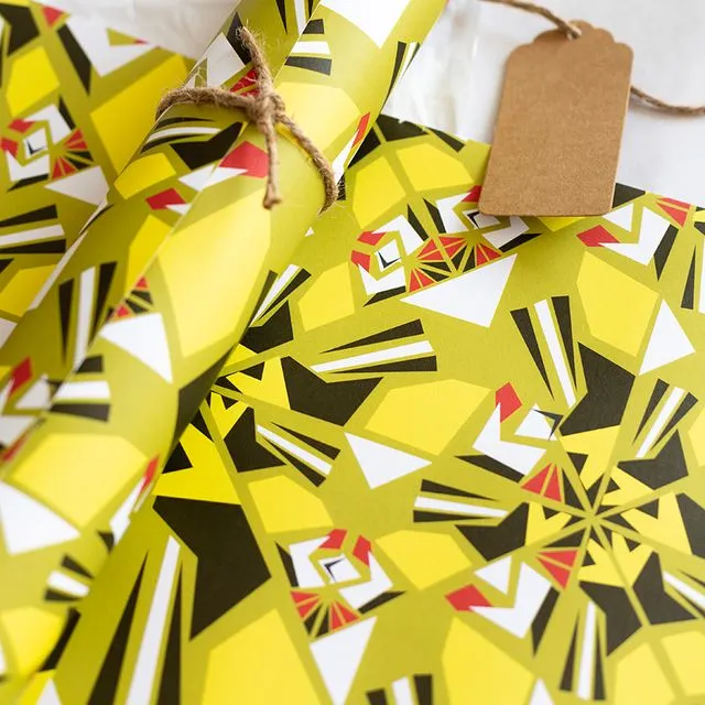 Goldfinch Gift Wrap Sheet