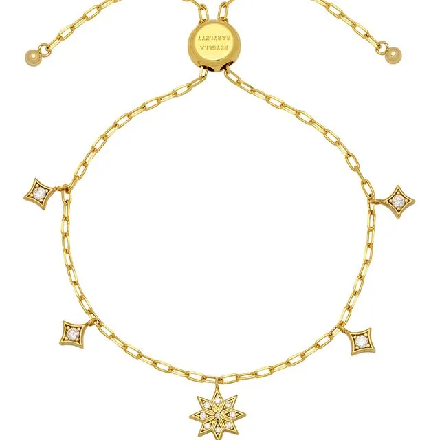 Star Adjustable Bracelet - Gold Plated