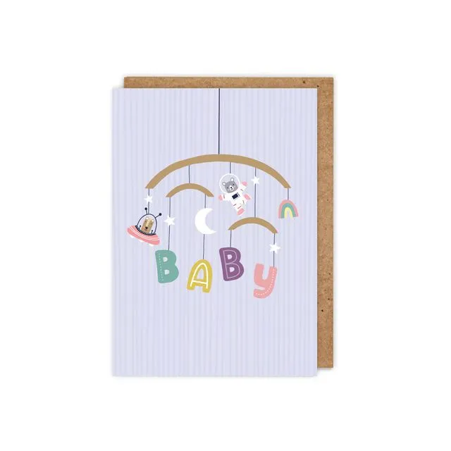Cute characters baby Mobile Gender Neutral new baby card