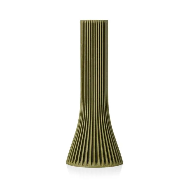 Eco-Friendly 3D Printed Dry Flower Vase - Matte Green