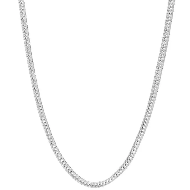 Fox Tail Chain Necklace - Steel Finish