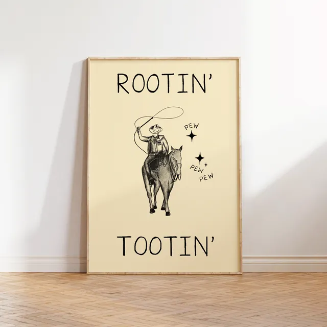 Rootin Tootin' Western Print