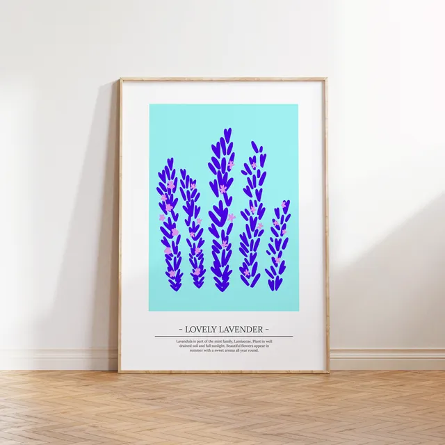 Lovely Lavender' Flower Print